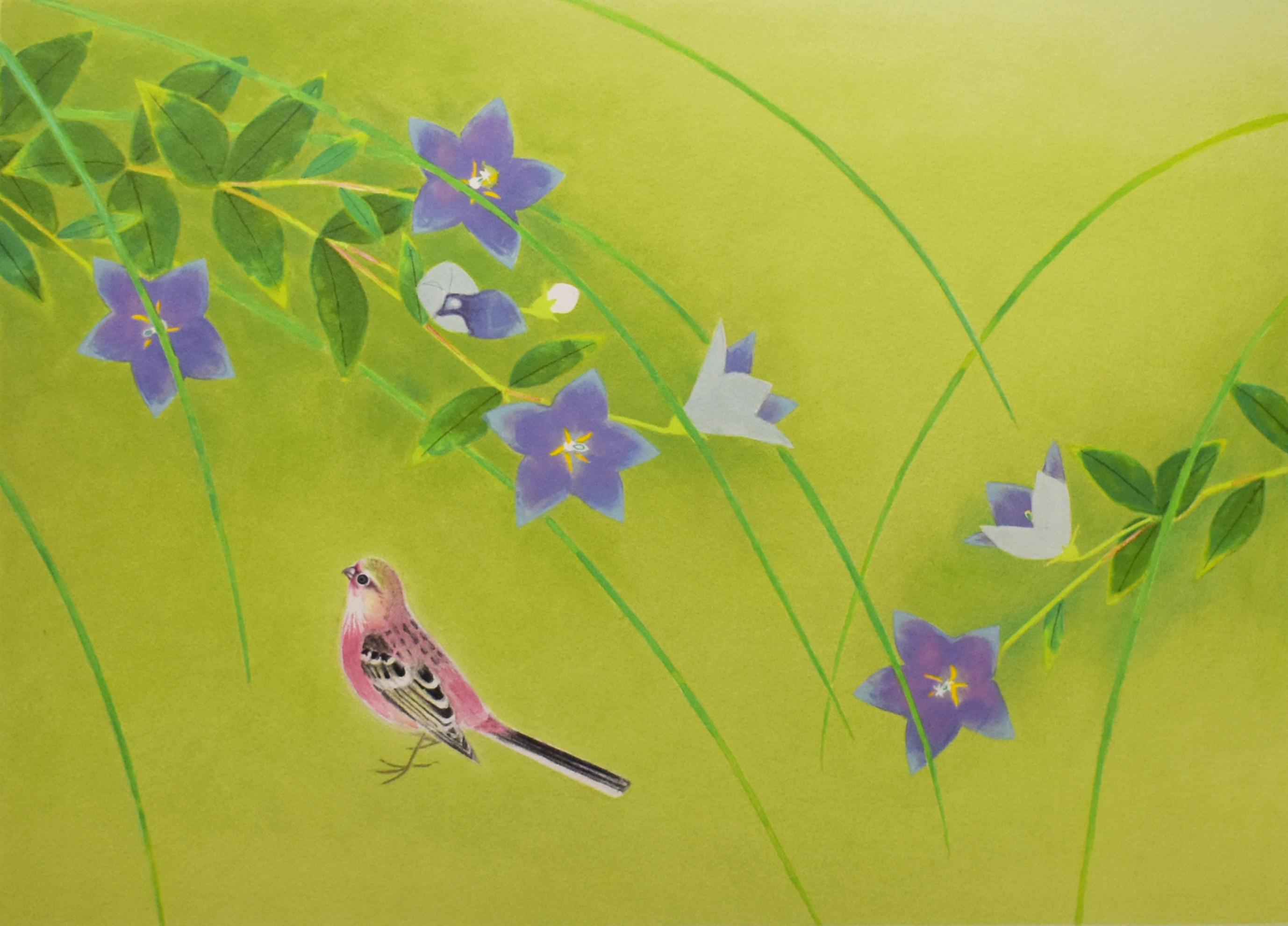 【美品】上村松篁「樹下幽禽」複製画　新品額付 日本画巨匠☆上村松篁【樹下幽禽】傑作複製限定絵画 - メルカリ